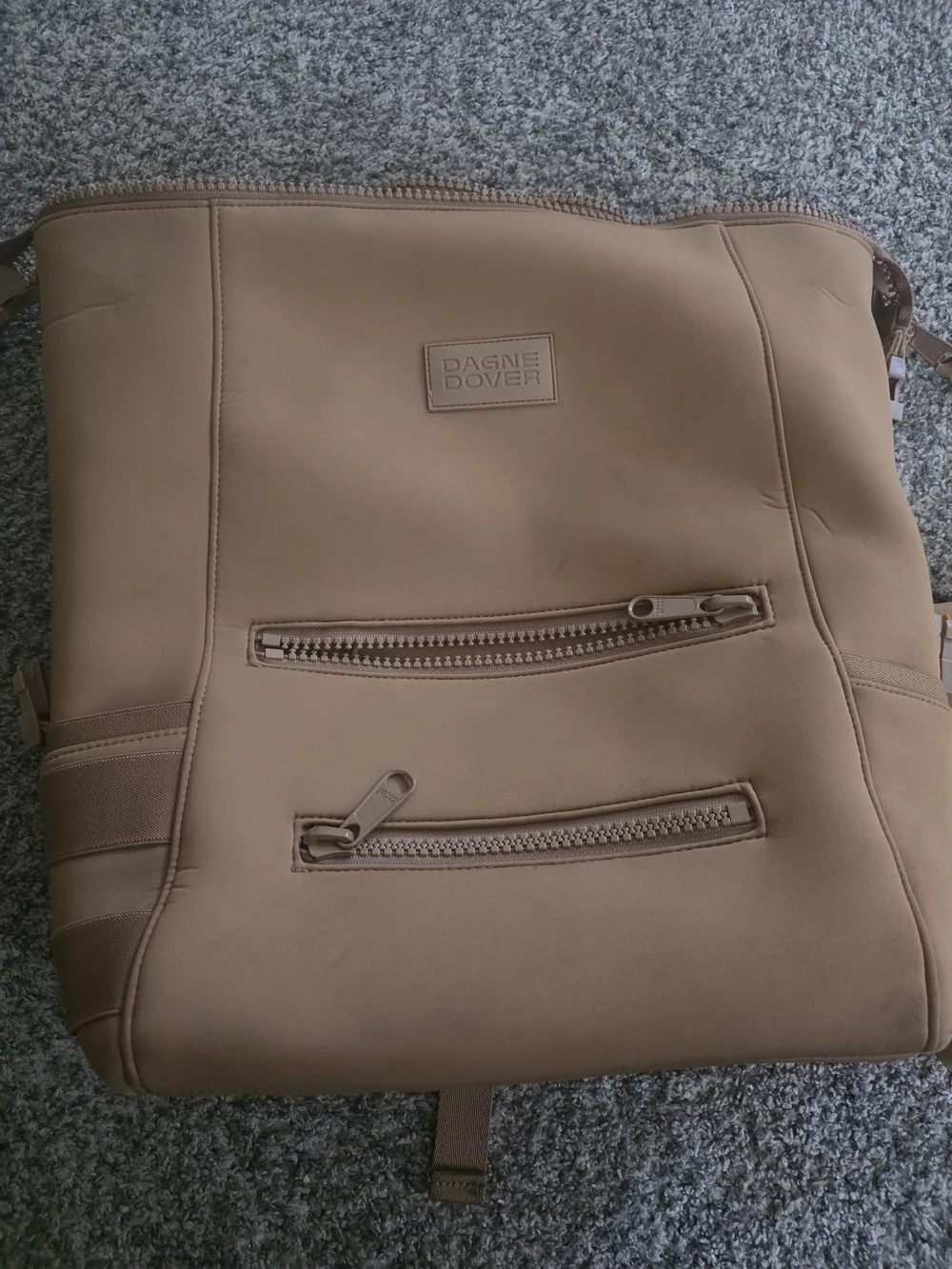 Indi Neoprene Diaper Backpack - Tan